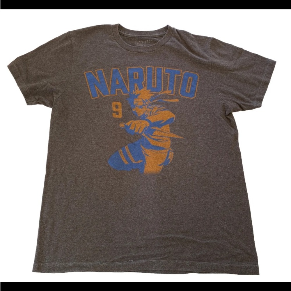 Naruto 9 Men’s Medium M Gray T-shirt Viz Media 2002/2007